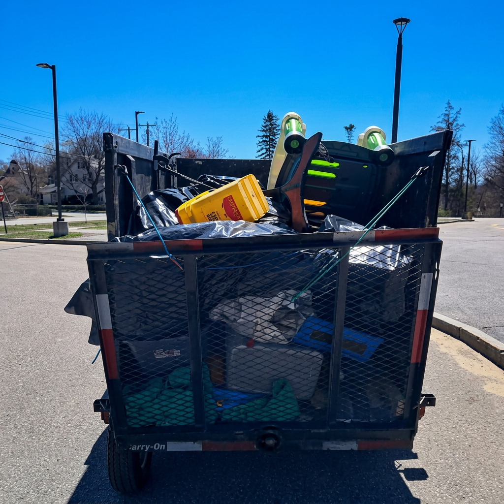 603 Haulin' trailer loaded with junk ready for the dump